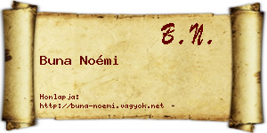 Buna Noémi névjegykártya